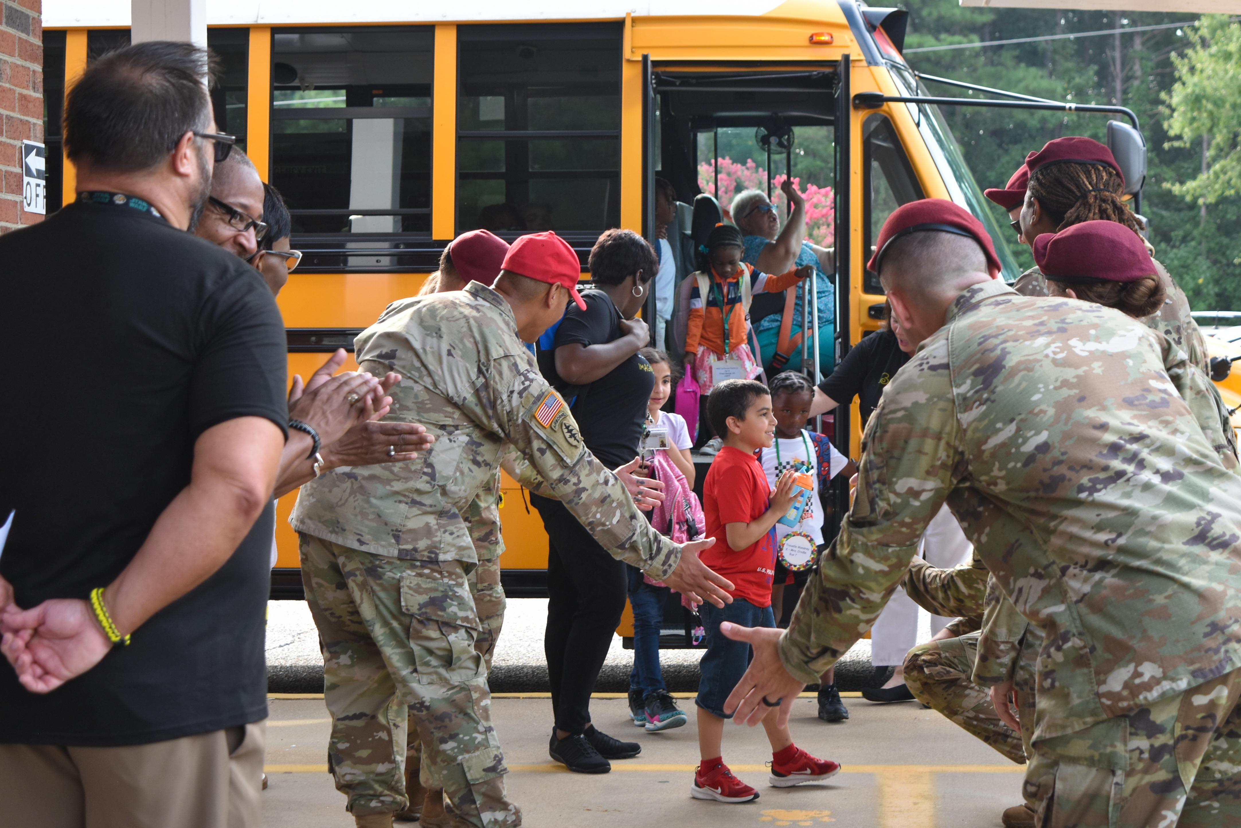 Military Welcomes Kids to School
